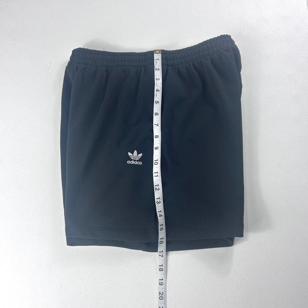 adidas Originals Black Athletic Shorts with White Trefoil Logo